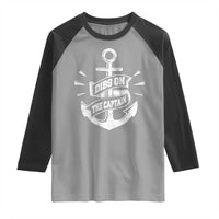 Funny Dibs On The Captain Raglan Shirt Boating Boat Lover Vintage Anchor