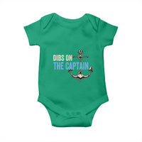 Funny Dibs On The Captain Baby Onesie Boating Boat Lover Anchor