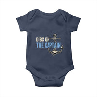 Funny Dibs On The Captain Baby Onesie Boating Boat Lover Anchor