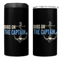 Funny Dibs On The Captain 4 in 1 Can Cooler Tumbler Boating Boat Lover Anchor