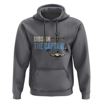 Funny Dibs On The Captain Hoodie Boating Boat Lover Anchor