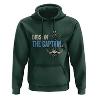 Funny Dibs On The Captain Hoodie Boating Boat Lover Anchor