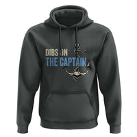 Funny Dibs On The Captain Hoodie Boating Boat Lover Anchor