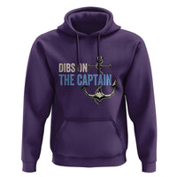 Funny Dibs On The Captain Hoodie Boating Boat Lover Anchor