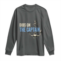 Funny Dibs On The Captain Long Sleeve Shirt Boating Boat Lover Anchor