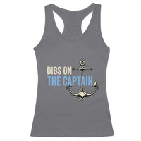 Funny Dibs On The Captain Racerback Tank Top Boating Boat Lover Anchor