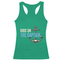 Funny Dibs On The Captain Racerback Tank Top Boating Boat Lover Anchor