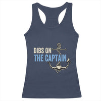 Funny Dibs On The Captain Racerback Tank Top Boating Boat Lover Anchor