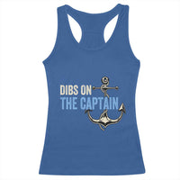 Funny Dibs On The Captain Racerback Tank Top Boating Boat Lover Anchor
