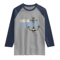 Funny Dibs On The Captain Raglan Shirt Boating Boat Lover Anchor