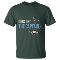 Funny Dibs On The Captain T Shirt Boating Boat Lover Anchor