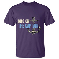 Funny Dibs On The Captain T Shirt Boating Boat Lover Anchor