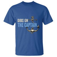 Funny Dibs On The Captain T Shirt Boating Boat Lover Anchor