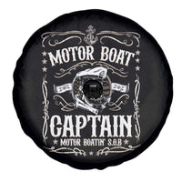 Funny Motor Boat Captain Spare Tire Cover Pontoon Boating Motor Boatin Lake
