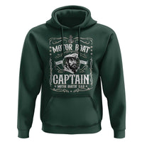 Funny Motor Boat Captain Hoodie Pontoon Boating Motor Boatin Lake