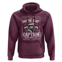 Funny Motor Boat Captain Hoodie Pontoon Boating Motor Boatin Lake