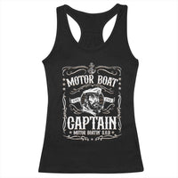Funny Motor Boat Captain Racerback Tank Top Pontoon Boating Motor Boatin Lake