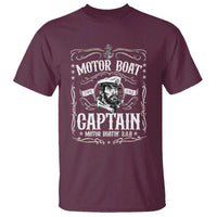 Funny Motor Boat Captain T Shirt Pontoon Boating Motor Boatin Lake