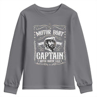 Funny Motor Boat Captain Youth Sweatshirt Pontoon Boating Motor Boatin Lake