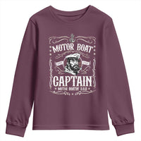 Funny Motor Boat Captain Youth Sweatshirt Pontoon Boating Motor Boatin Lake