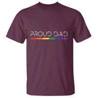 LGBTQ Gay Pride T Shirt Proud Dad Father's Day LGBT Flag - Wonder Print Shop