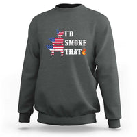 4th Of July BBQ Sweatshirt I'd Smoke That Barbecue Cook Pitmaster Grill Chef - Wonder Print Shop