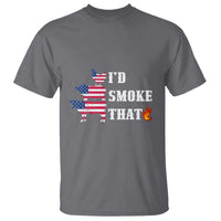 4th Of July BBQ T Shirt I'd Smoke That Barbecue Cook Pitmaster Grill Chef - Wonder Print Shop