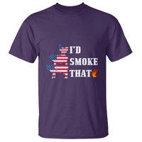 4th Of July BBQ T Shirt I'd Smoke That Barbecue Cook Pitmaster Grill Chef - Wonder Print Shop