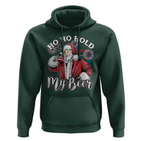 Christmas In July Hoodie Ho Ho Hold My Beer Summer Santa USA Flag 4th Of July - Wonder Print Shop