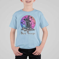 Cat Lover T Shirt For Kid Black Meowgic Pentagram Witchcraft Magic - Wonder Print Shop