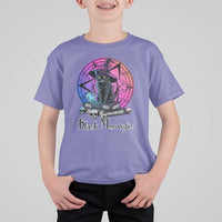 Cat Lover T Shirt For Kid Black Meowgic Pentagram Witchcraft Magic - Wonder Print Shop