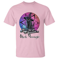 Cat Lover T Shirt Black Meowgic Pentagram Witchcraft Magic - Wonder Print Shop