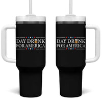 Funny 4th Of July Drinking Tumbler With Handle Day Drunk For American - Wonder Print Shop