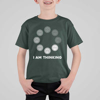 Checkers Lover T Shirt For Kid I Am Thinking Board Game Draughts Player - Wonder Print Shop