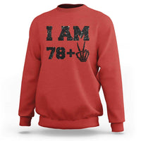 Funny 80th Birthday Sweatshirt I Am 79 Plus 80 Years Old Skull - Wonder Print Shop