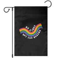 No Kings But Yas Queens LGBTQ Pride Retro Rainbow Garden Flag