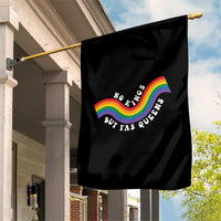 No Kings But Yas Queens LGBTQ Pride Retro Rainbow Garden Flag