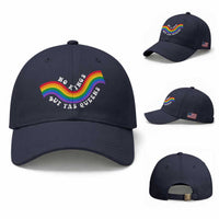 No Kings But Yas Queens LGBTQ Pride Retro Rainbow Baseball Cap