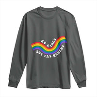 No Kings But Yas Queens LGBTQ Pride Retro Rainbow Long Sleeve Shirt