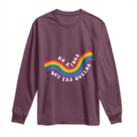 No Kings But Yas Queens LGBTQ Pride Retro Rainbow Long Sleeve Shirt