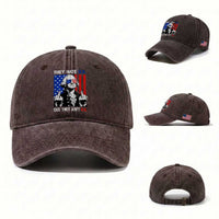 They Hate US Cuz They Ain't US Washed Cotton Baseball Cap George Washington 4th of July
