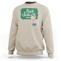Back To School Sweatshirt Student Toddler Girl Green Board - Wonder Print Shop