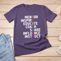 Inspirational Educator Teacher T Shirt For Women Back To School Mentor Coach - Wonder Print Shop