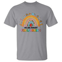 We Are Hungry For Learning T Shirt Back To School Rainbow Caterpillar Apple - Wonder Print Shop