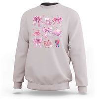 Coquette School Sweatshirt Pink Bow Heart Backpack Note Tape Pencil - Wonder Print Shop