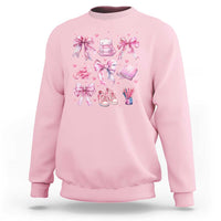 Coquette School Sweatshirt Pink Bow Heart Backpack Note Tape Pencil - Wonder Print Shop