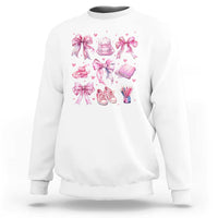 Coquette School Sweatshirt Pink Bow Heart Backpack Note Tape Pencil - Wonder Print Shop