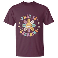 Play Is Learning T Shirt Teachers Inspirational Retro Groovy Daisy - Wonder Print Shop