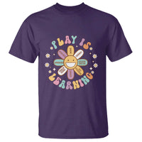 Play Is Learning T Shirt Teachers Inspirational Retro Groovy Daisy - Wonder Print Shop