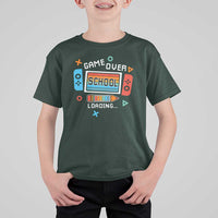 Game Over School Loading T Shirt For Kid Game Console Pencil End Summer - Wonder Print Shop